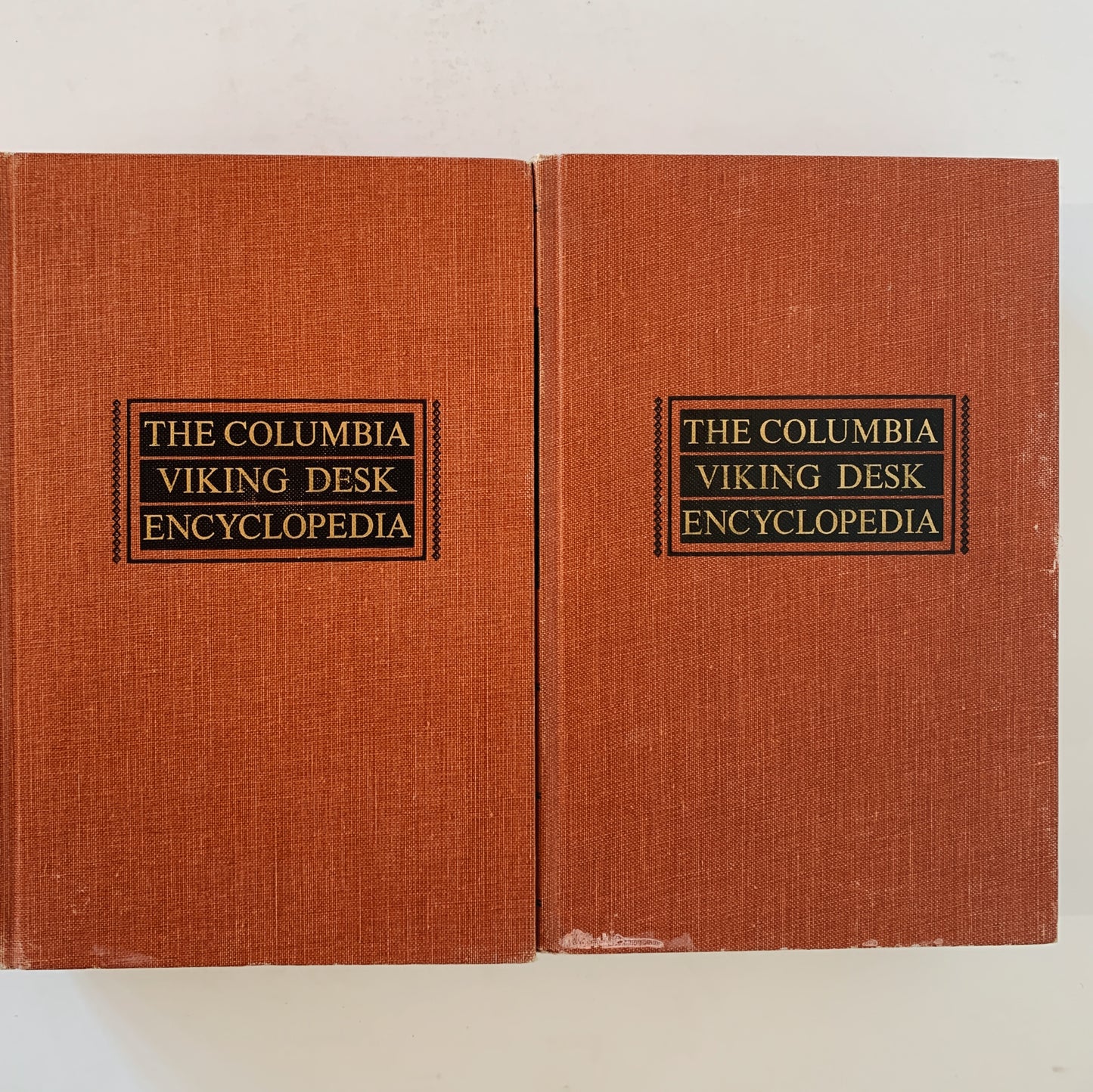 The Columbia Viking Desk Encyclopedia, 1953, Rust Red Vintage Hardcovers