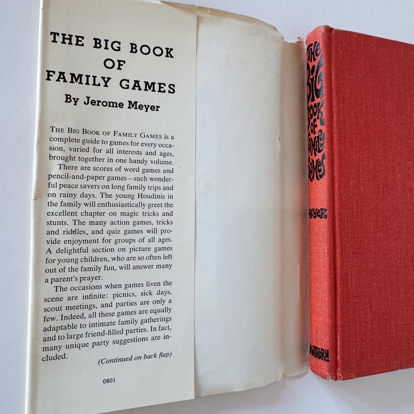 The Big Book Of Family Games, 1967 First Edition, Jerome Meyer Hardcover