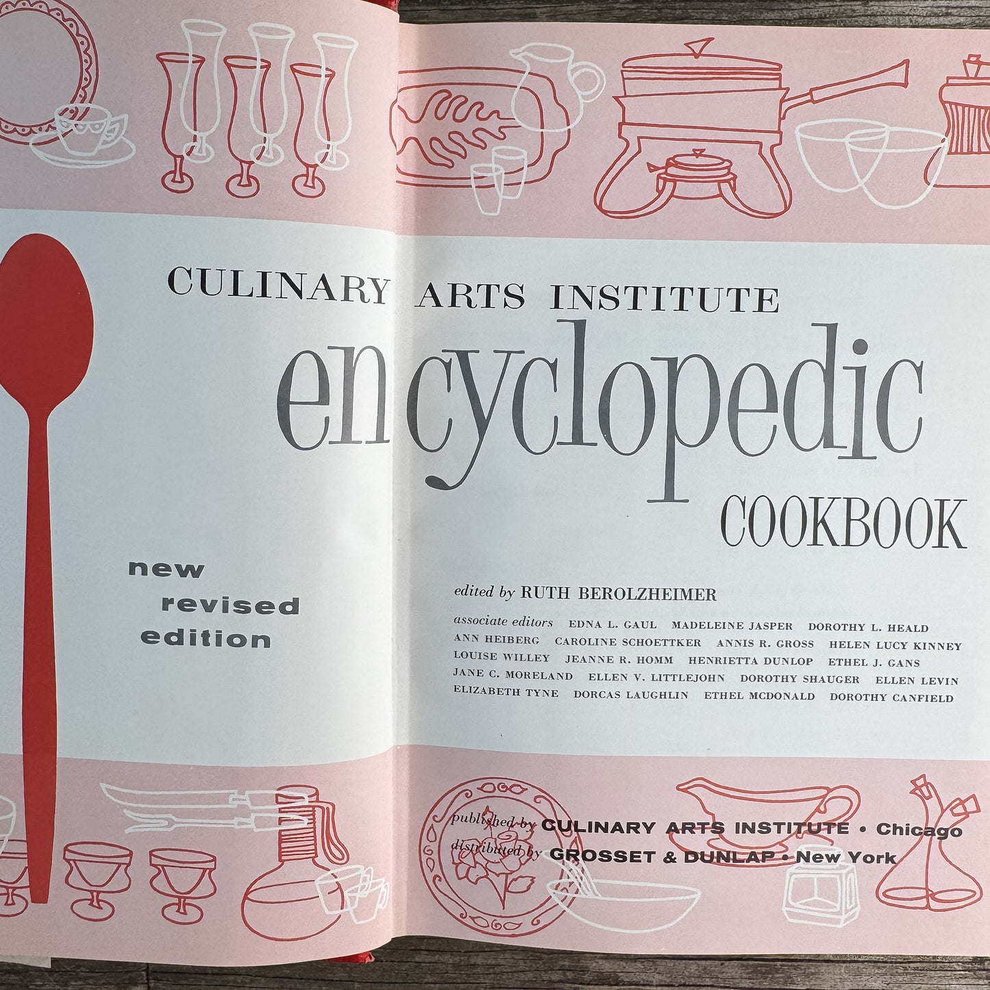 Encyclopedic Cookbook, 1976, Red and Black Polka Dots