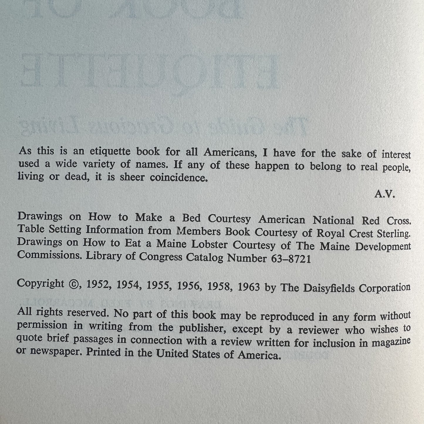 Amy Vanderbilt's New Complete Book of Etiquette, Deluxe Slipcased Edition, 1963