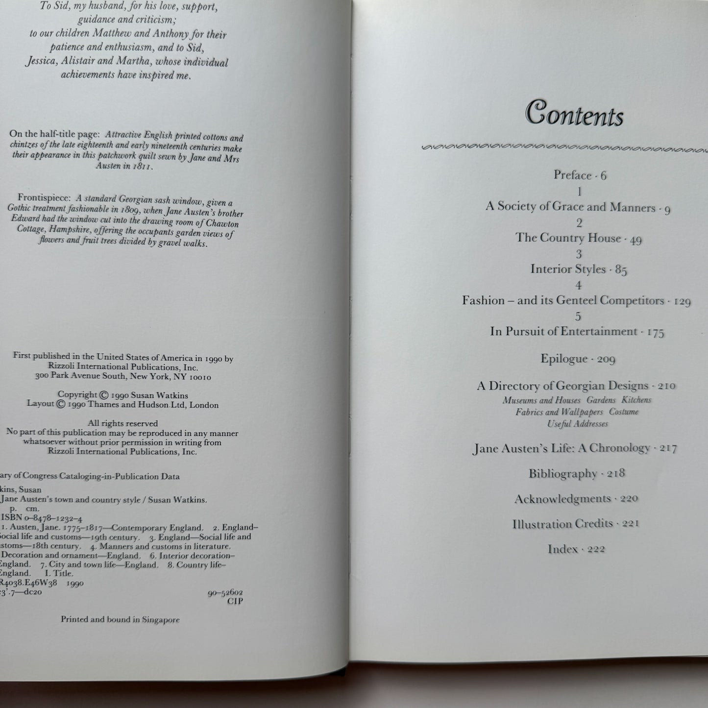 Jane Austen's Town and Country Style, 1990 Hardcover