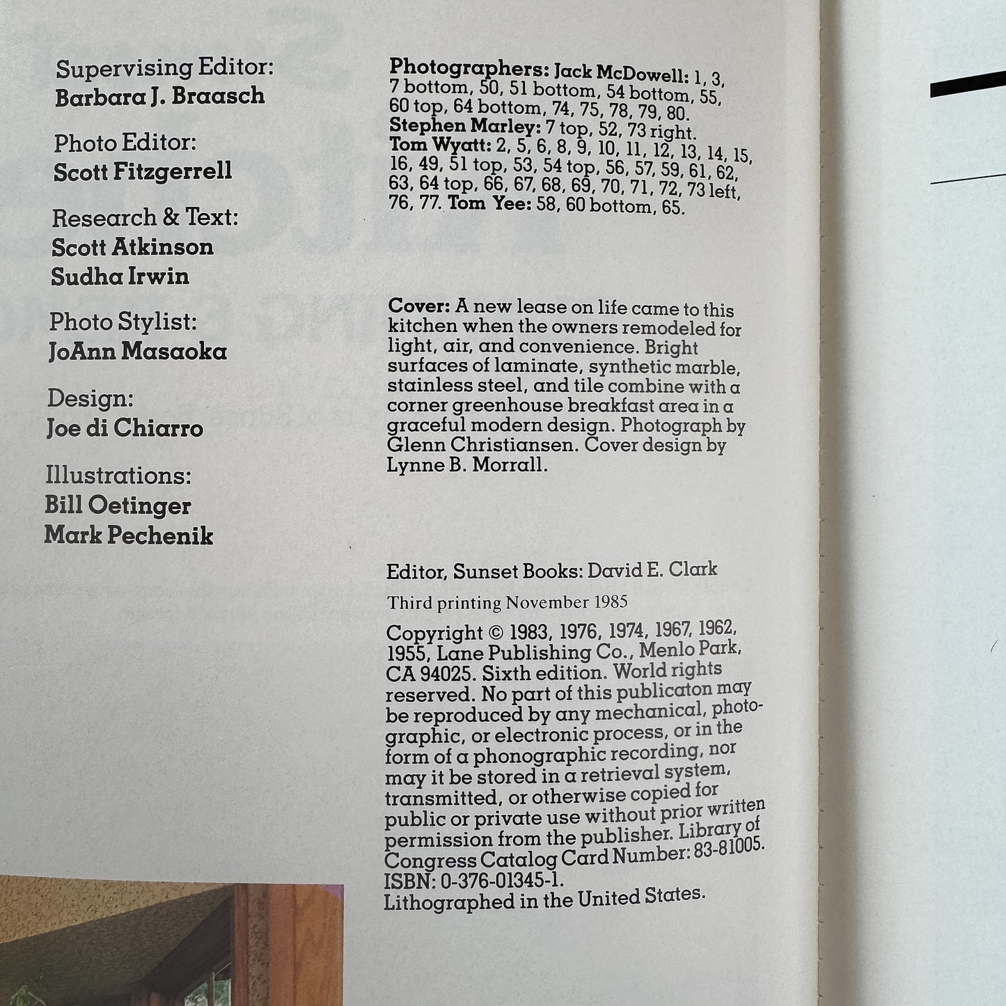 Sunset Kitchens Planning and Remodeling, 1983, Sixth Edition