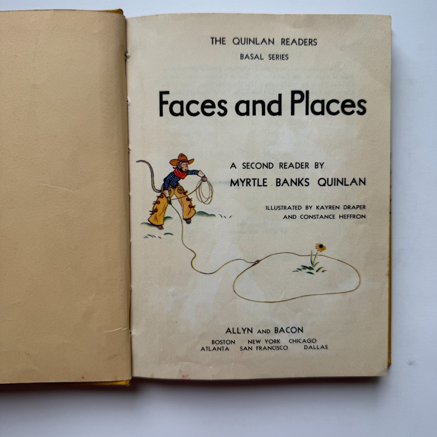 Faces and Places, The Quinlan Readers, 1940 Second Reader, Elementary School Book