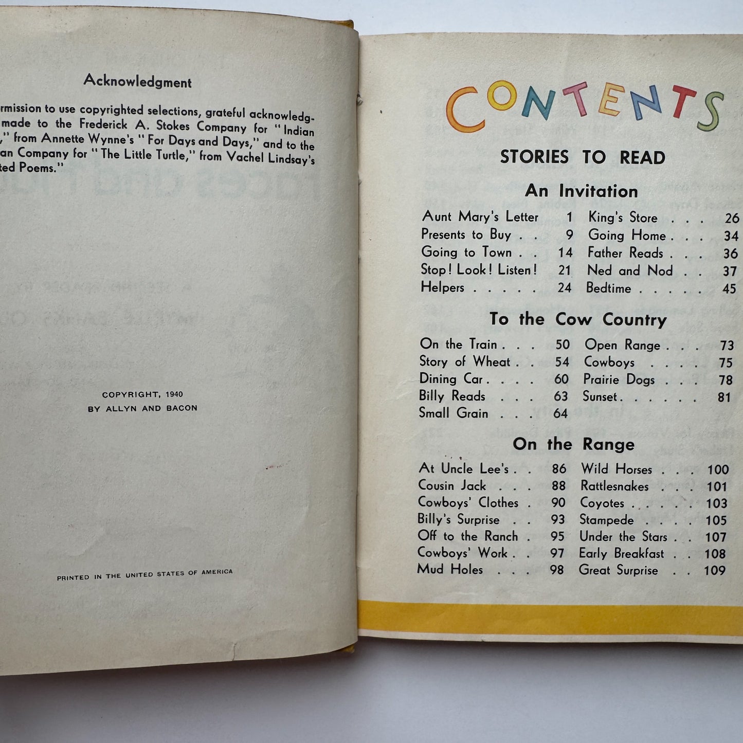 Faces and Places, The Quinlan Readers, 1940 Second Reader, Elementary School Book