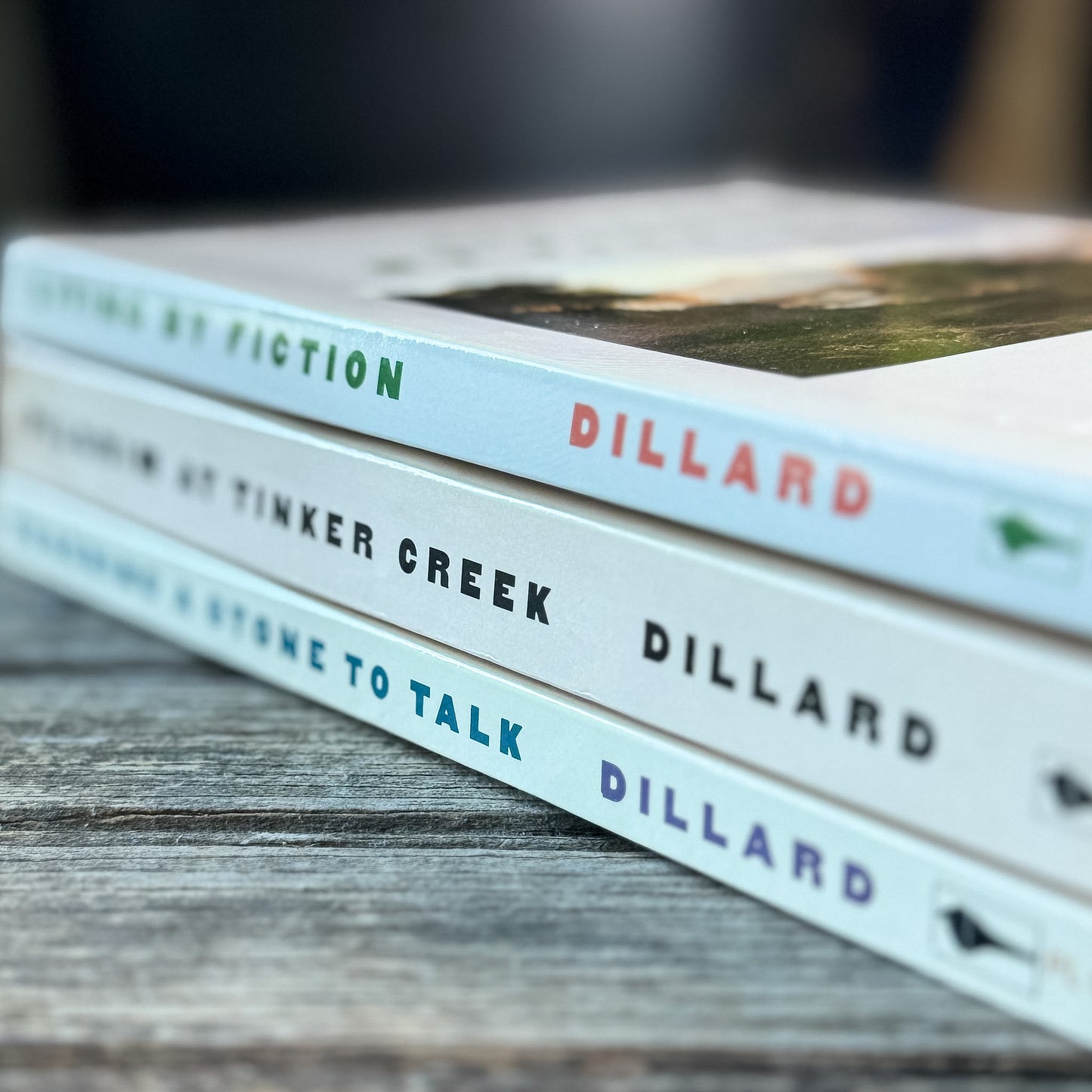 Teaching a Stone to Talk, Pilgrim at Tinker Creek, and Living by Fiction, Annie Dillard, 1988, First Harper Colophon Editions, Set of 3
