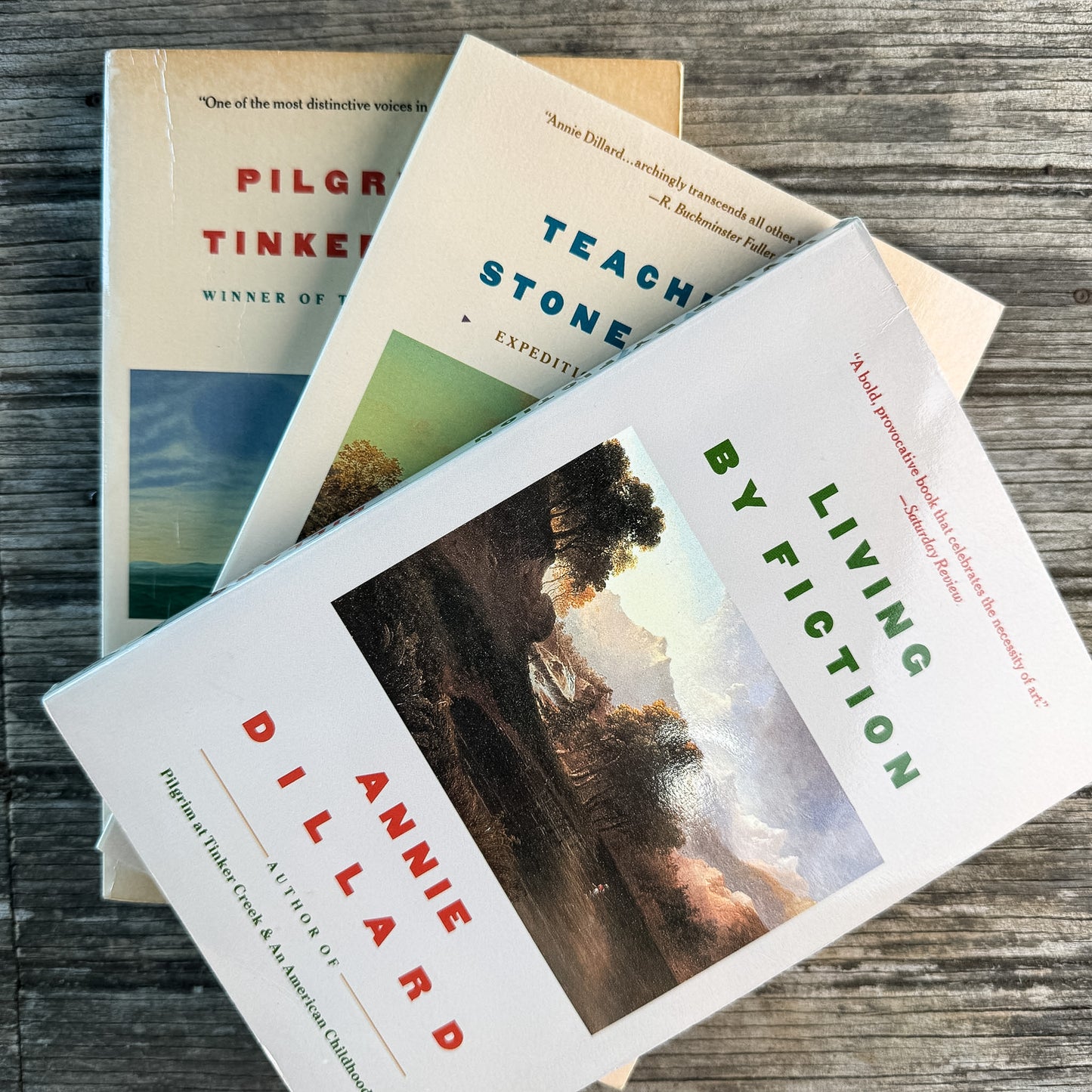 Teaching a Stone to Talk, Pilgrim at Tinker Creek, and Living by Fiction, Annie Dillard, 1988, First Harper Colophon Editions, Set of 3