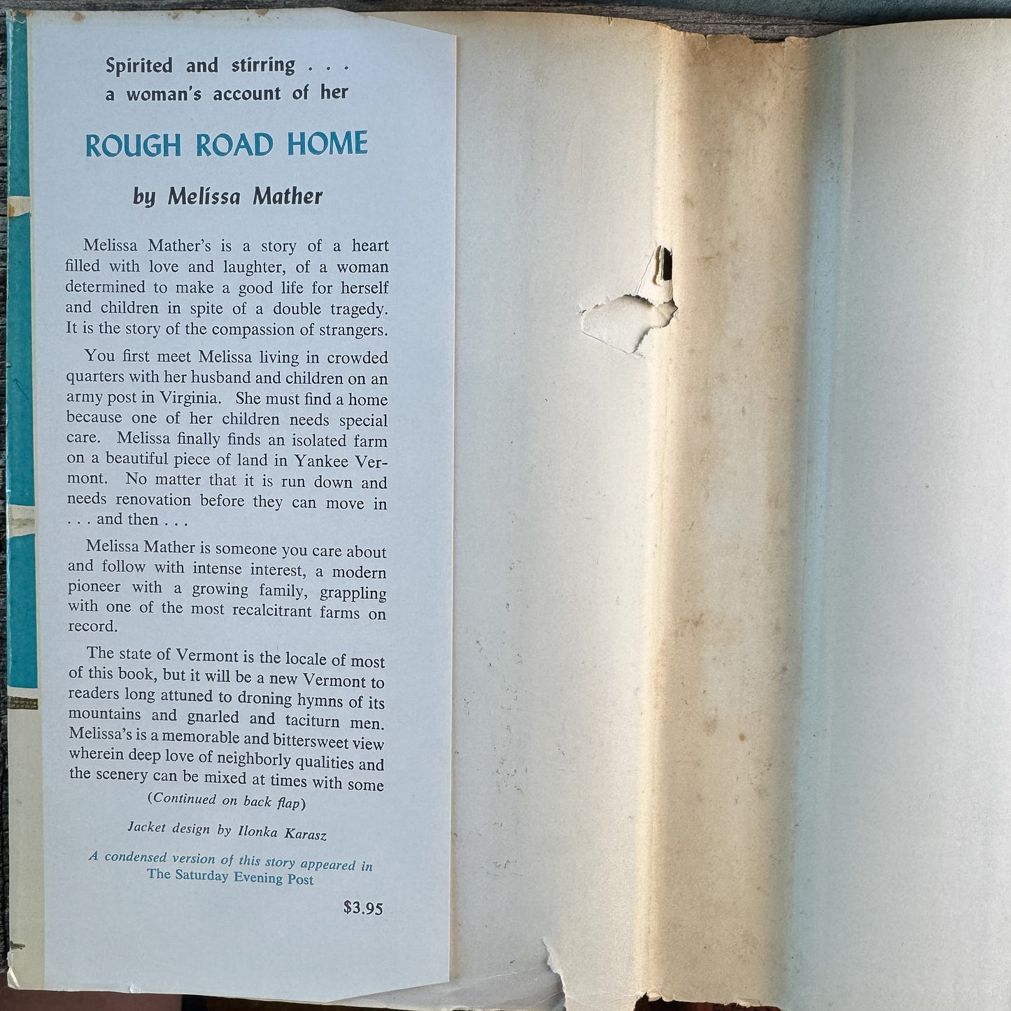 Rough Road Home, Domestic Fiction, Melissa Mather, 1958, First Edition