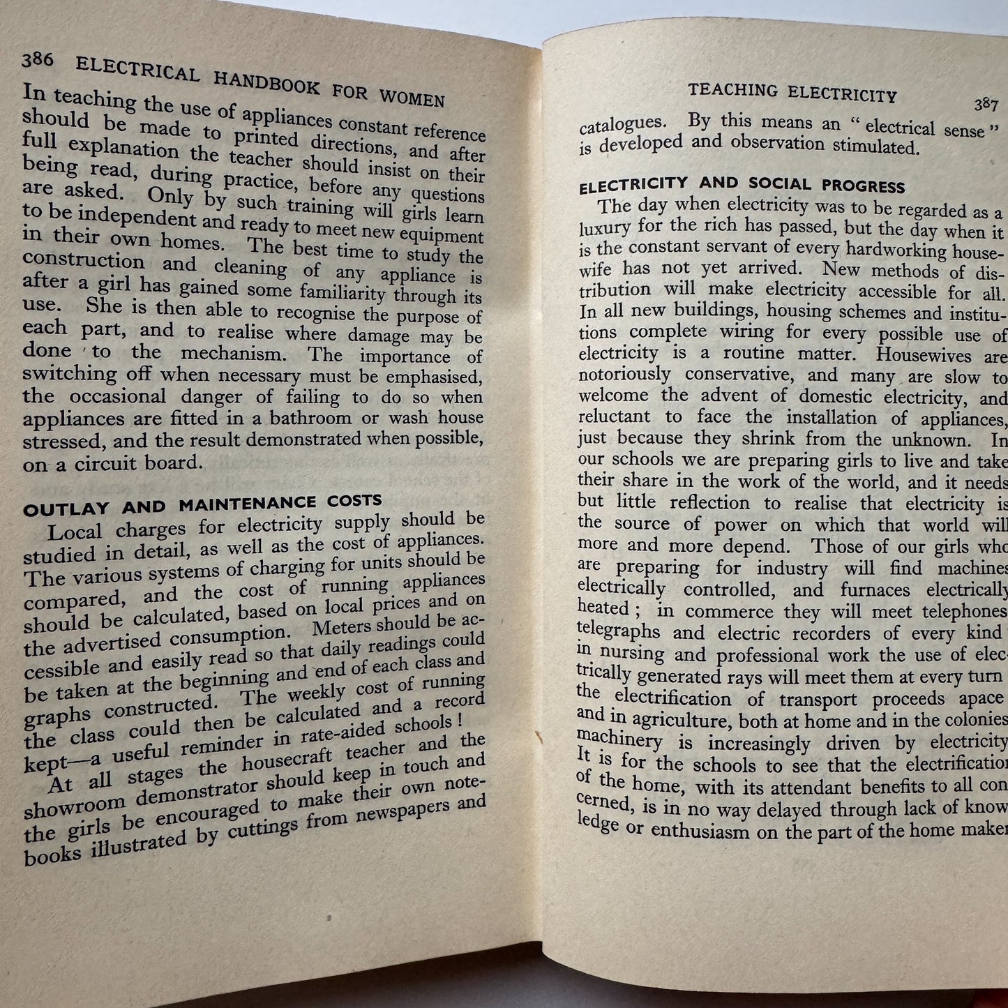 The Electrical Handbook for Women, 1934, Illustrated Hardcover