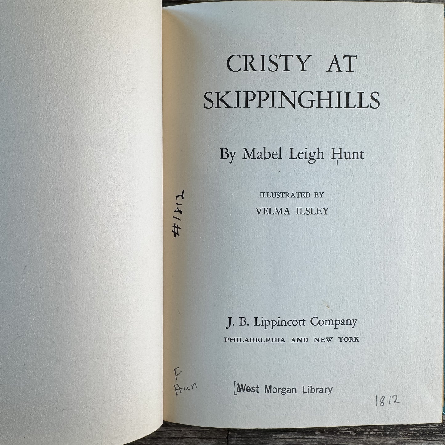 Set of Two Mabel Leigh Hunt Books: Cristy at Skippinghills and Stars for Cristy, 1958 and 1956