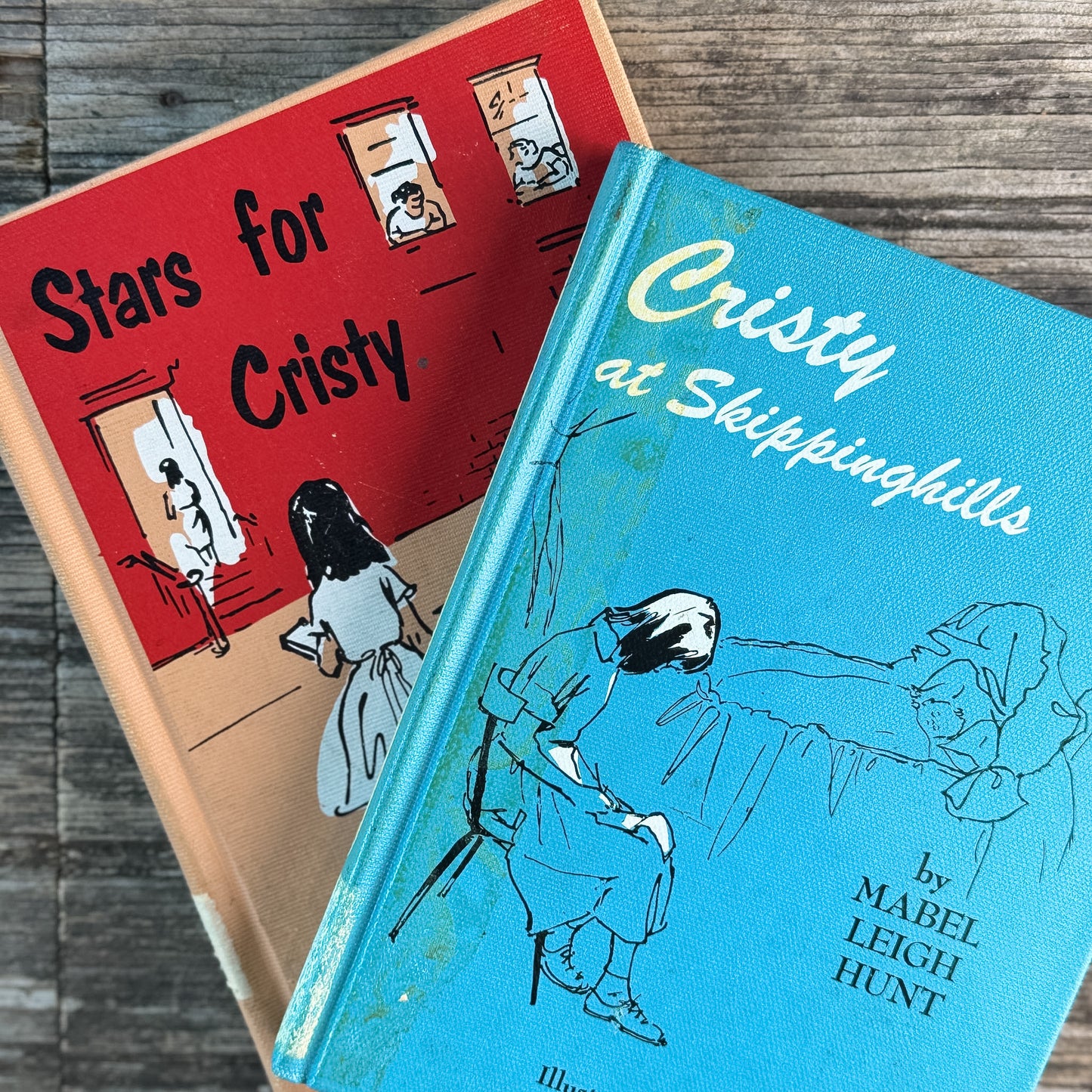 Set of Two Mabel Leigh Hunt Books: Cristy at Skippinghills and Stars for Cristy, 1958 and 1956