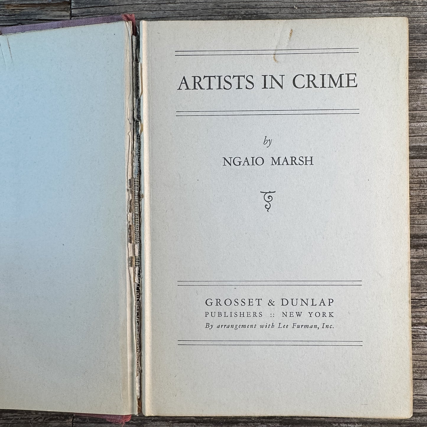 Artists in Crime, Ngaio Marsh, 1938, Former Library Book