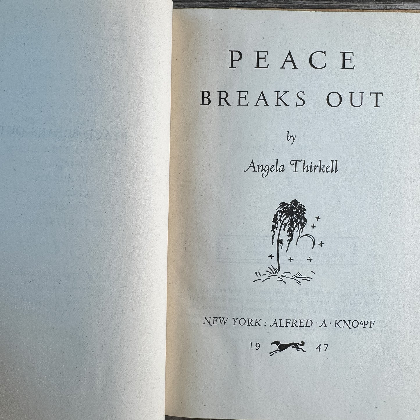 Peace Breaks Out, Angela Thirkell, 1947, Borzoi Books, First American Edition