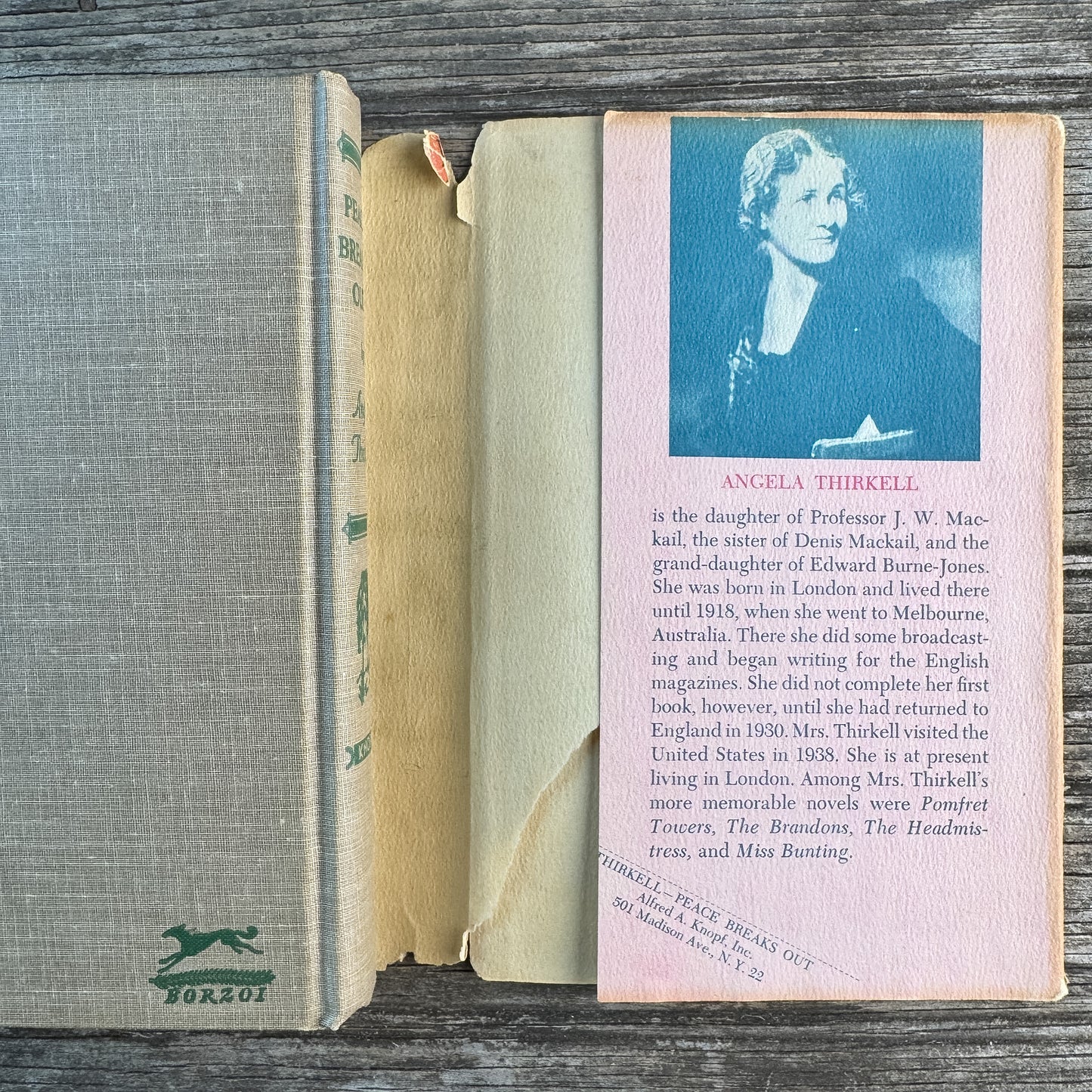 Peace Breaks Out, Angela Thirkell, 1947, Borzoi Books, First American Edition
