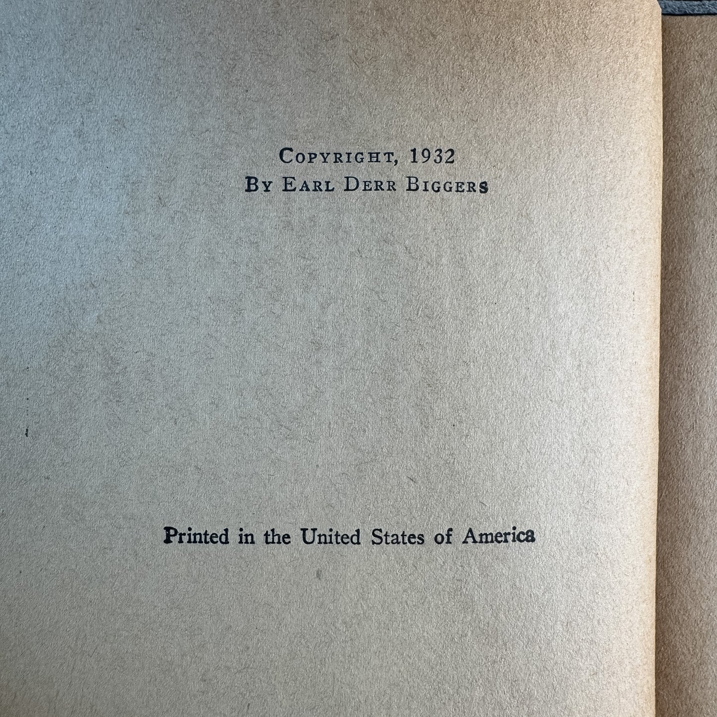 Keeper of the Keys, Earl Derr Biggers, 1932, A Charlie Chan Story