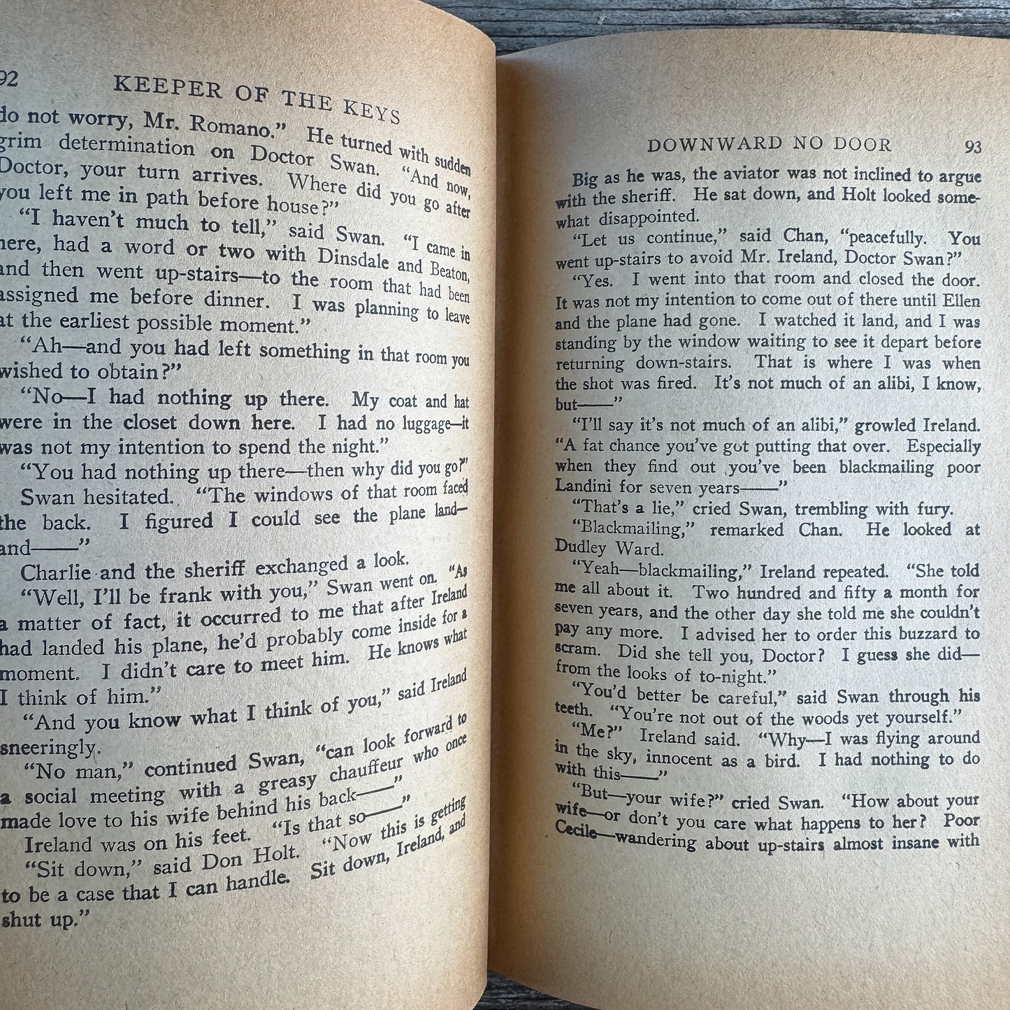 Keeper of the Keys, Earl Derr Biggers, 1932, A Charlie Chan Story
