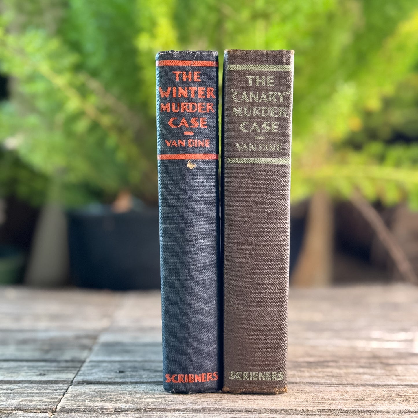Set of 2 S.S. Van Dine Mystery Novels: The Winter Murder Case (1939) and The Canary Murder Case (1927)