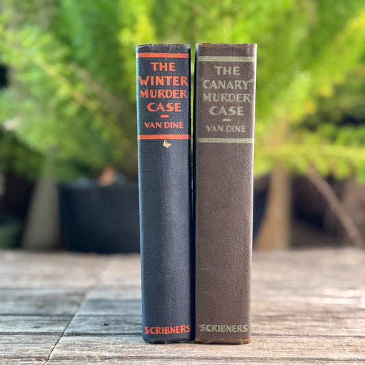 Set of 2 S.S. Van Dine Mystery Novels: The Winter Murder Case (1939) and The Canary Murder Case (1927)