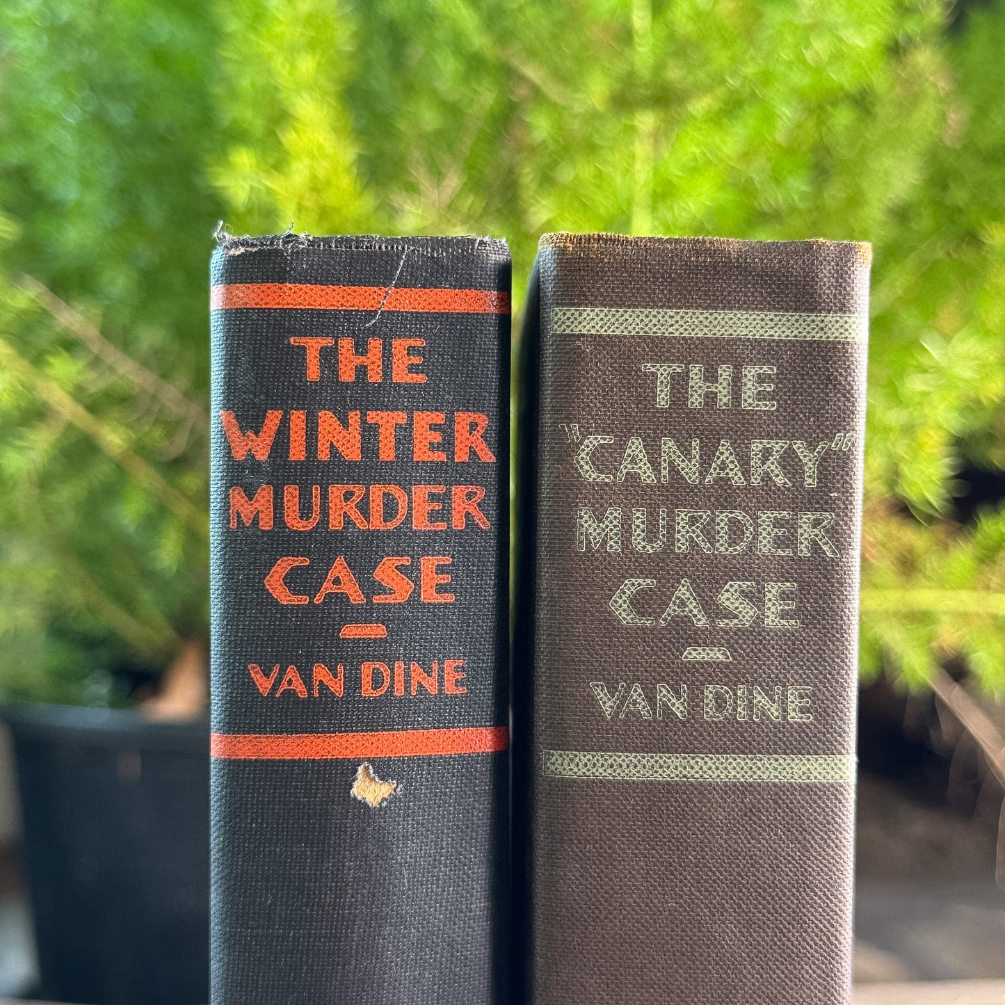 Set of 2 S.S. Van Dine Mystery Novels: The Winter Murder Case (1939) and The Canary Murder Case (1927)