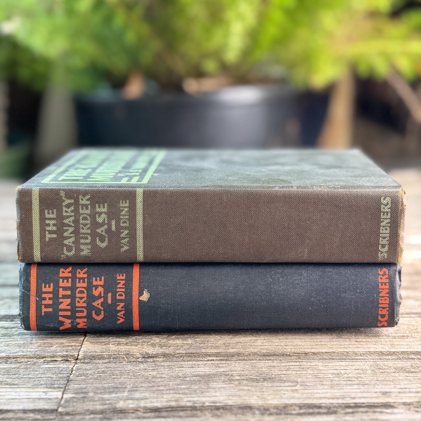 Set of 2 S.S. Van Dine Mystery Novels: The Winter Murder Case (1939) and The Canary Murder Case (1927)