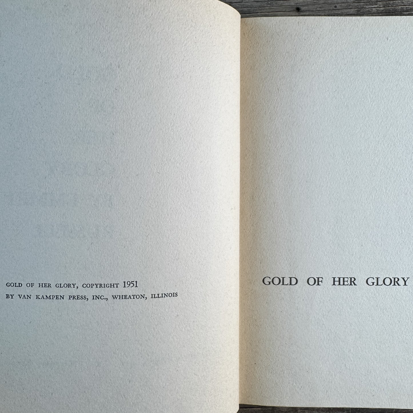 Gold of Her Glory, Emmet Russell, 1951