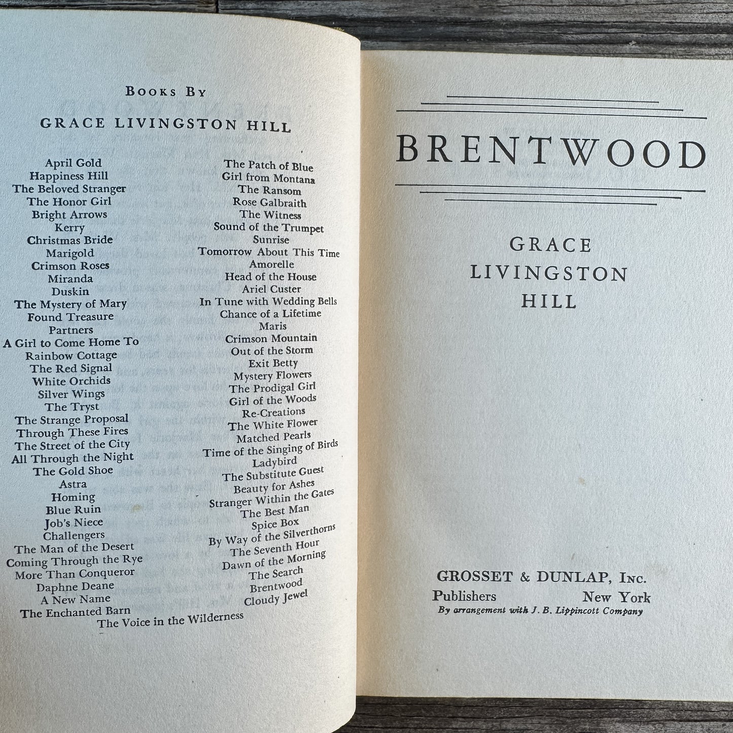 Brentwood, Grace Livingston Hill, Christian Romance, 1957