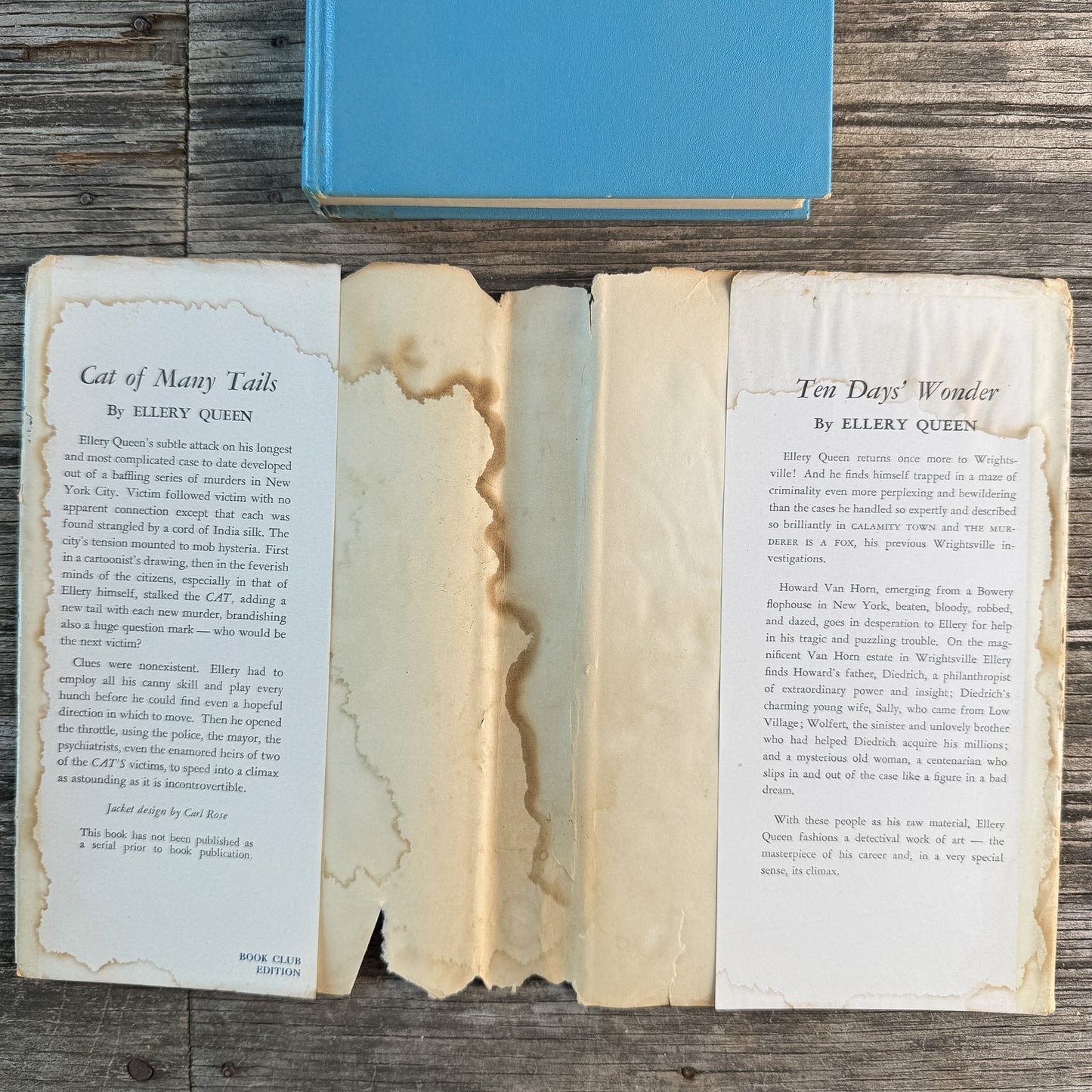 Cat of Many Tales, Ellery Queen, 1949, Book Club Edition, Mystery Novel