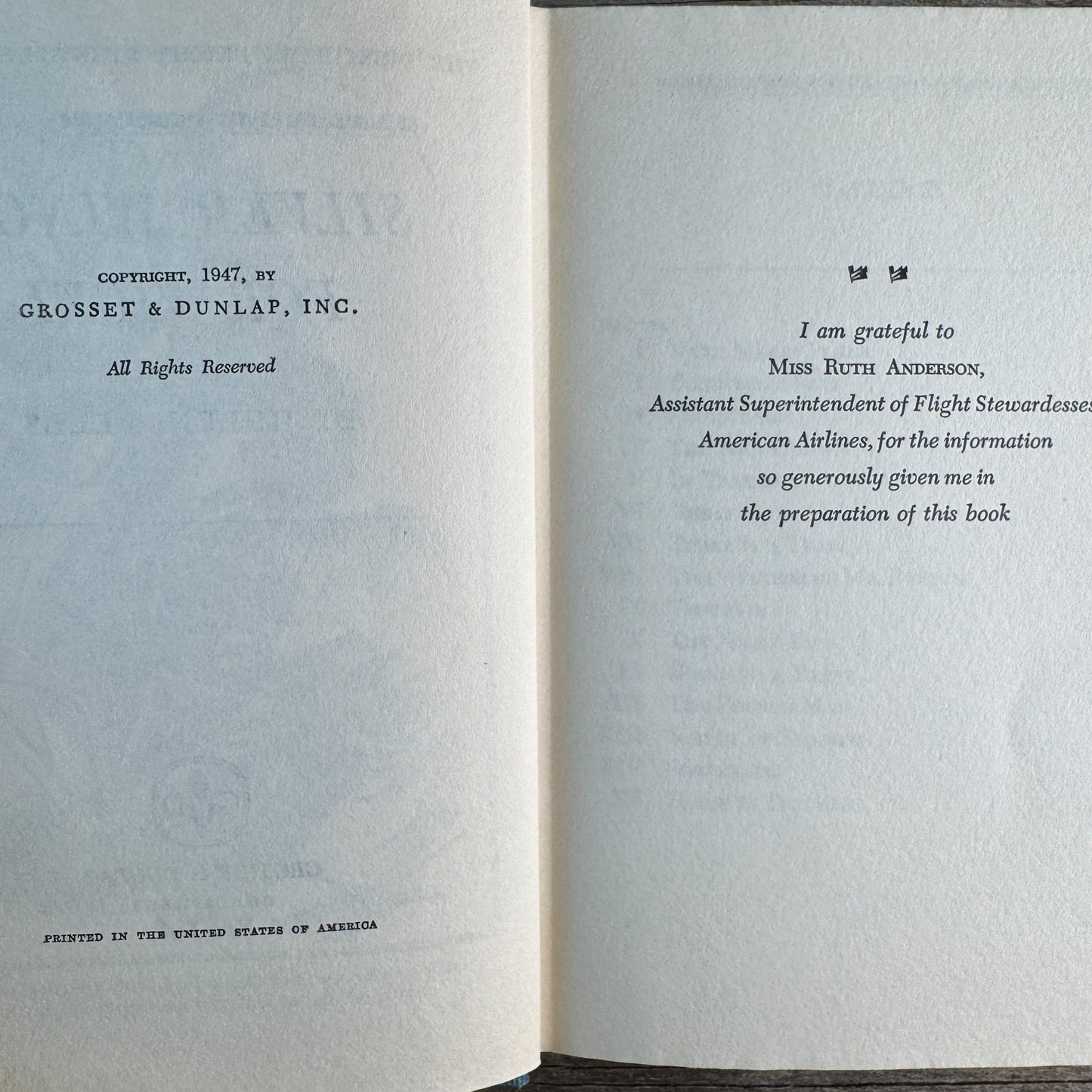 Silver Wings for Vicki, Helen Wells, 1947, The Vicki Barr Flight Stewardess Series