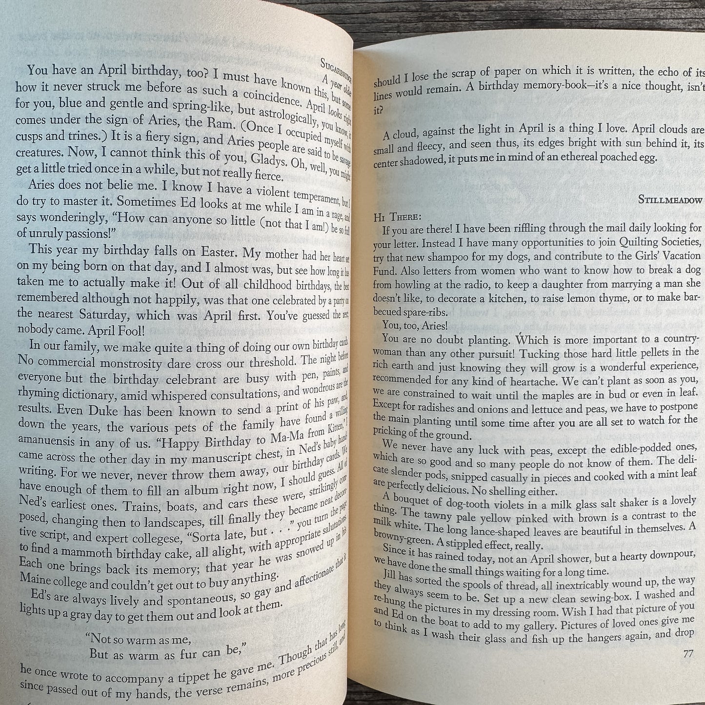 Stillmeadow and Sugarbridge, Gladys Taber and Barbara Webster, 1953, Book Club Edition