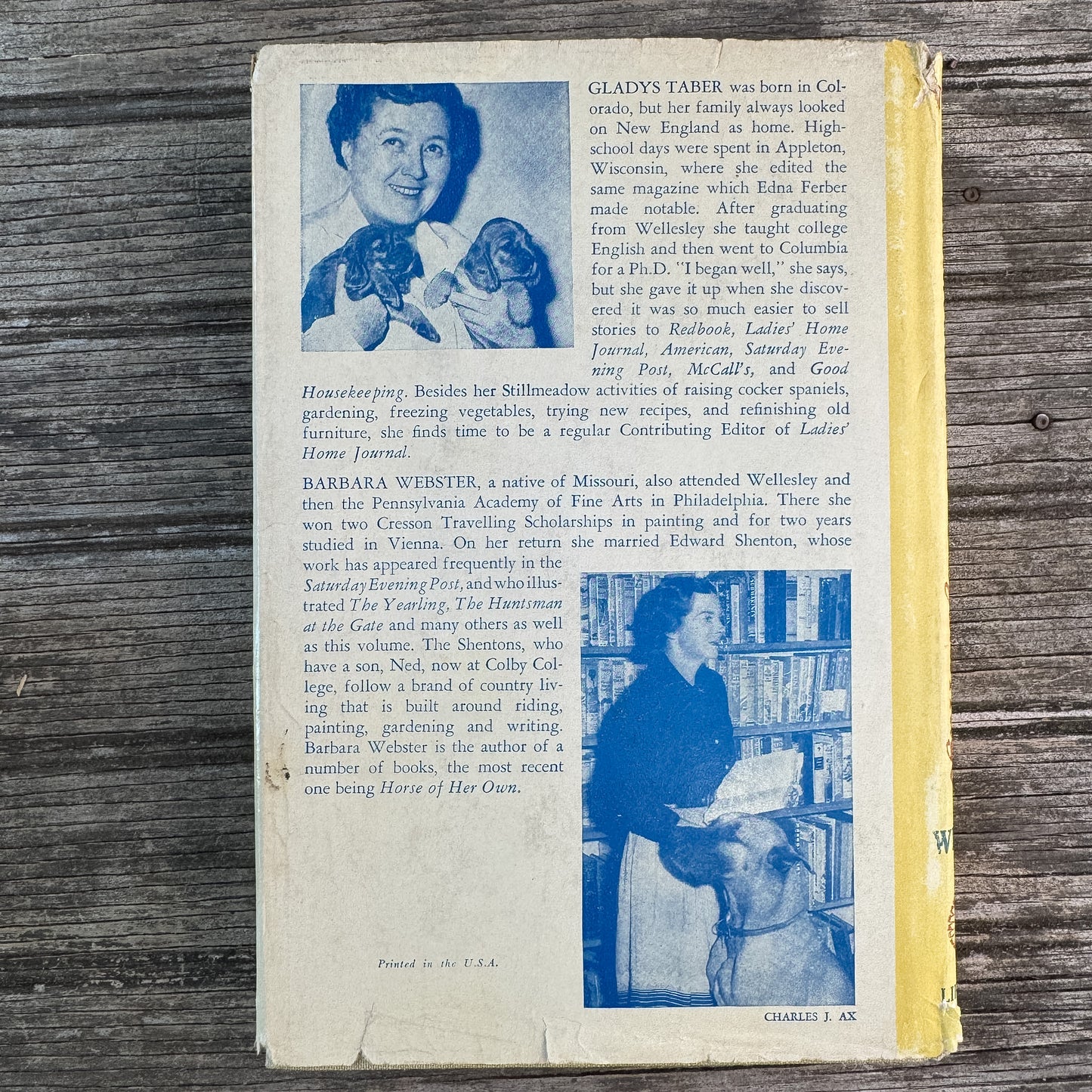 Stillmeadow and Sugarbridge, Gladys Taber and Barbara Webster, 1953, Book Club Edition