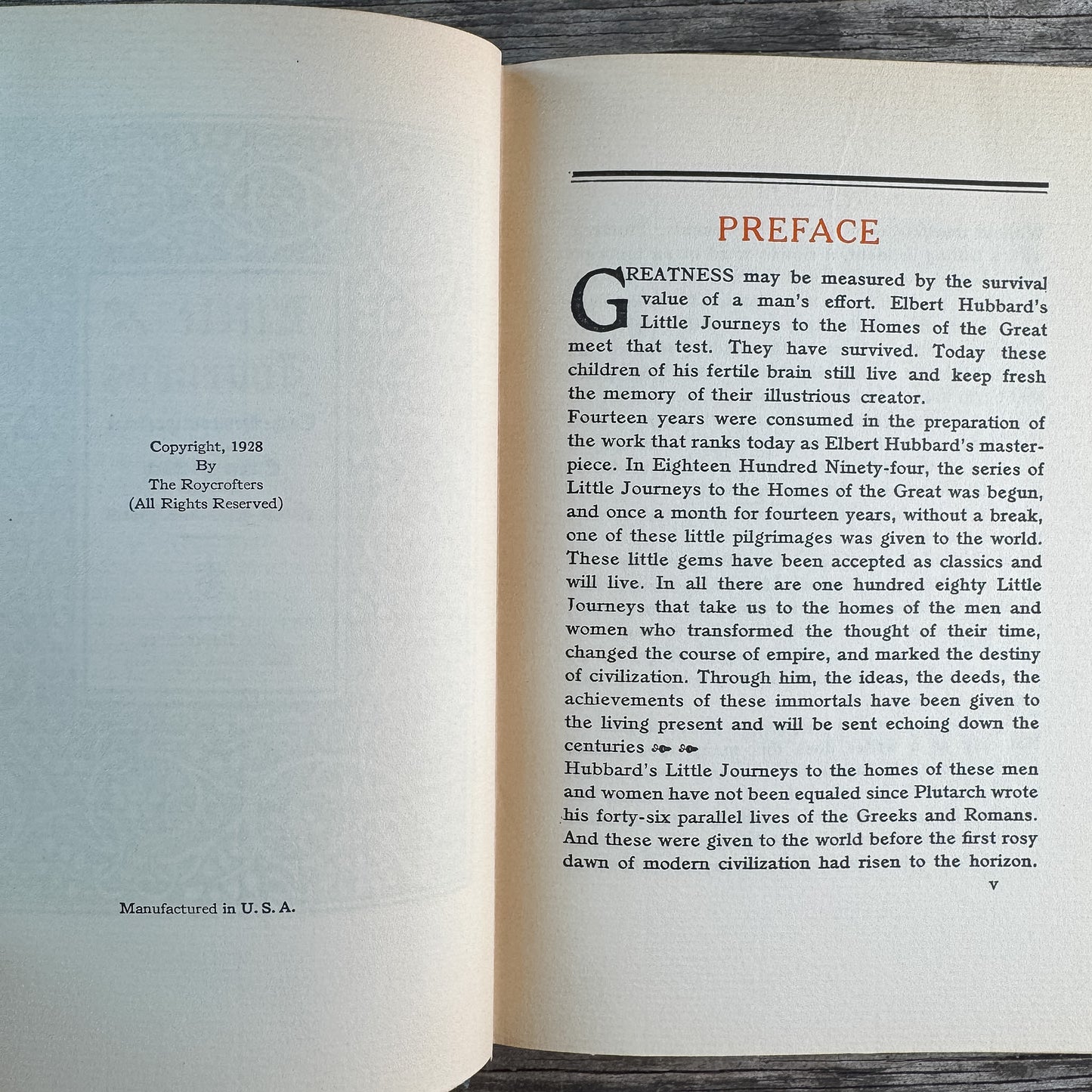 Little Journeys to the Homes of Good Men and Great, Elbert Hubbard, 1928,