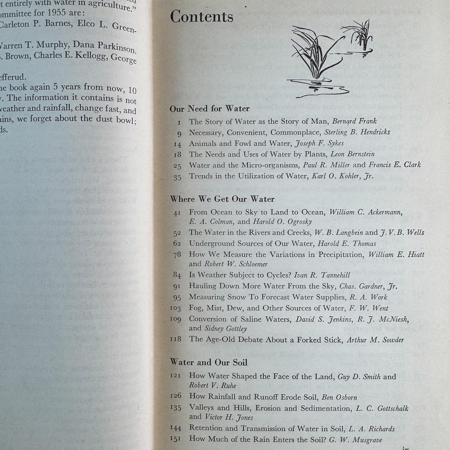 Water: The Yearbook of Agriculture, United States Department of Agriculture, 1955
