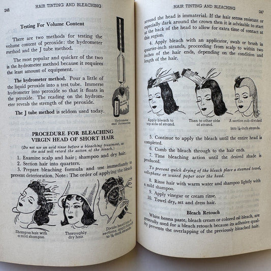 Standard Textbook of Cosmetology, Retro Mid Century 1958 Hardcover School Book