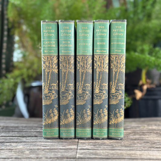 The Nature Library: Complete 5-Volume Set: Garden Flowers, Wild Flowers, Animals, Birds, Butterflies, 1926