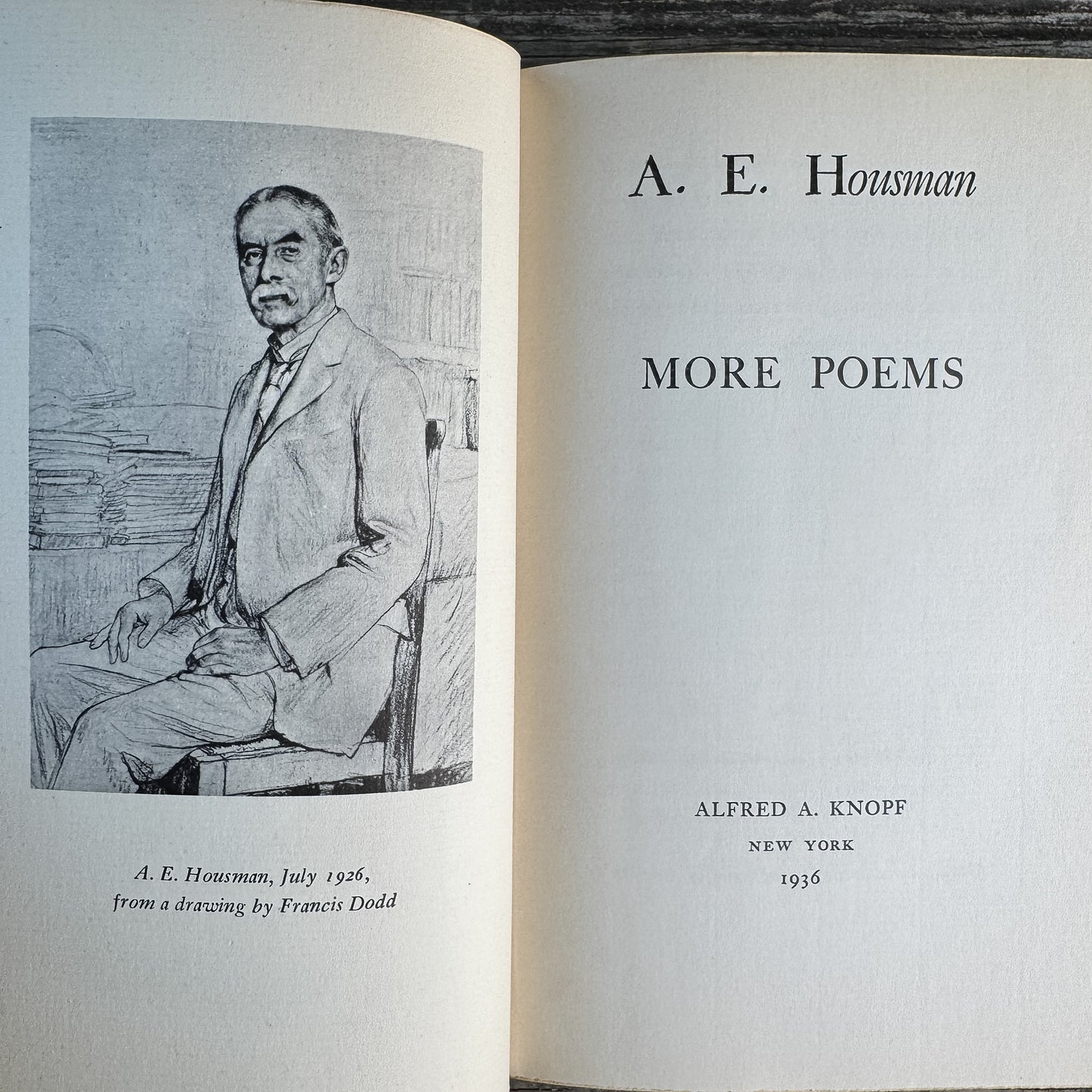 More Poems, A.E. Housman, 1936, Book of the Month Club Edition