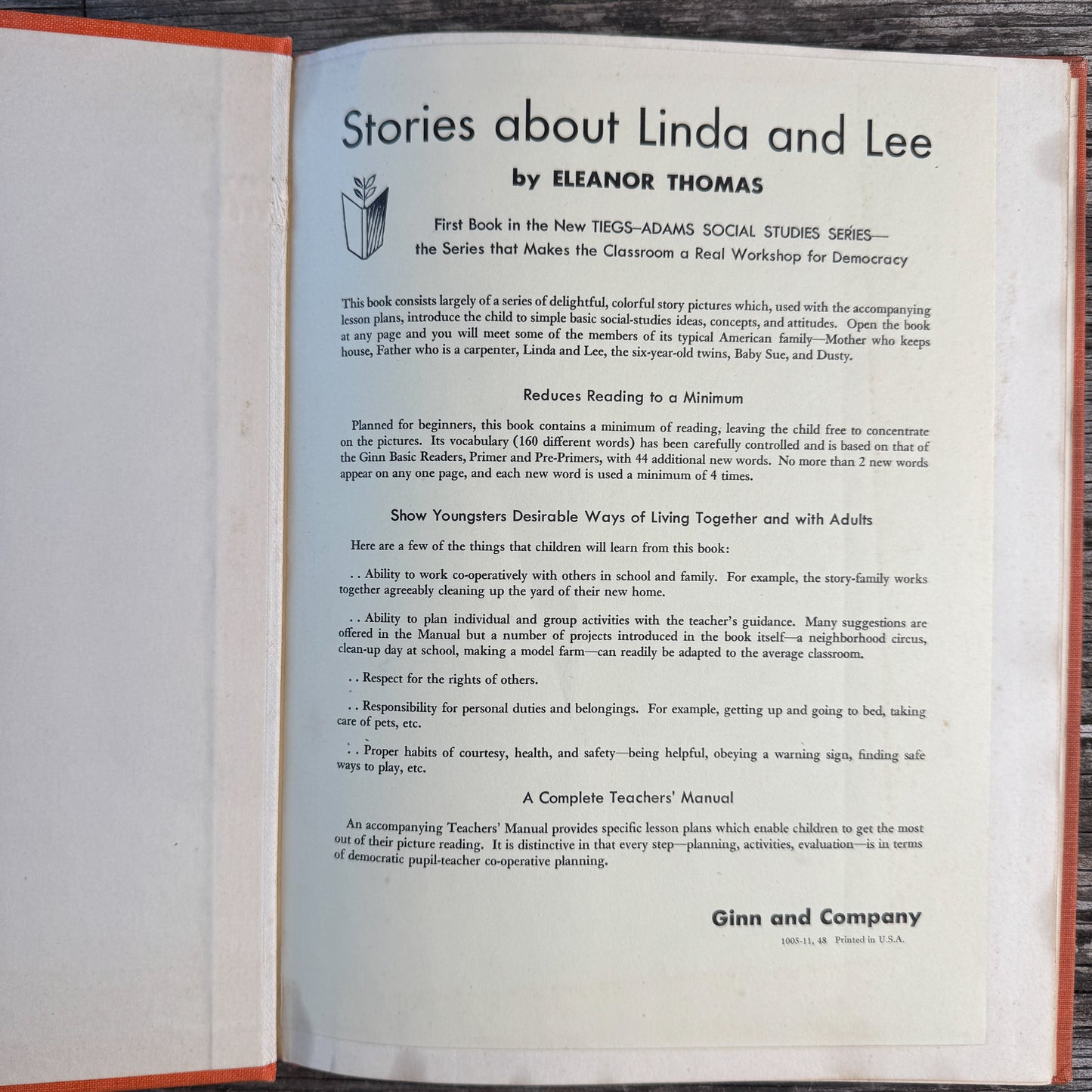 Stories About Linda and Lee, Ginn Reader, 1949