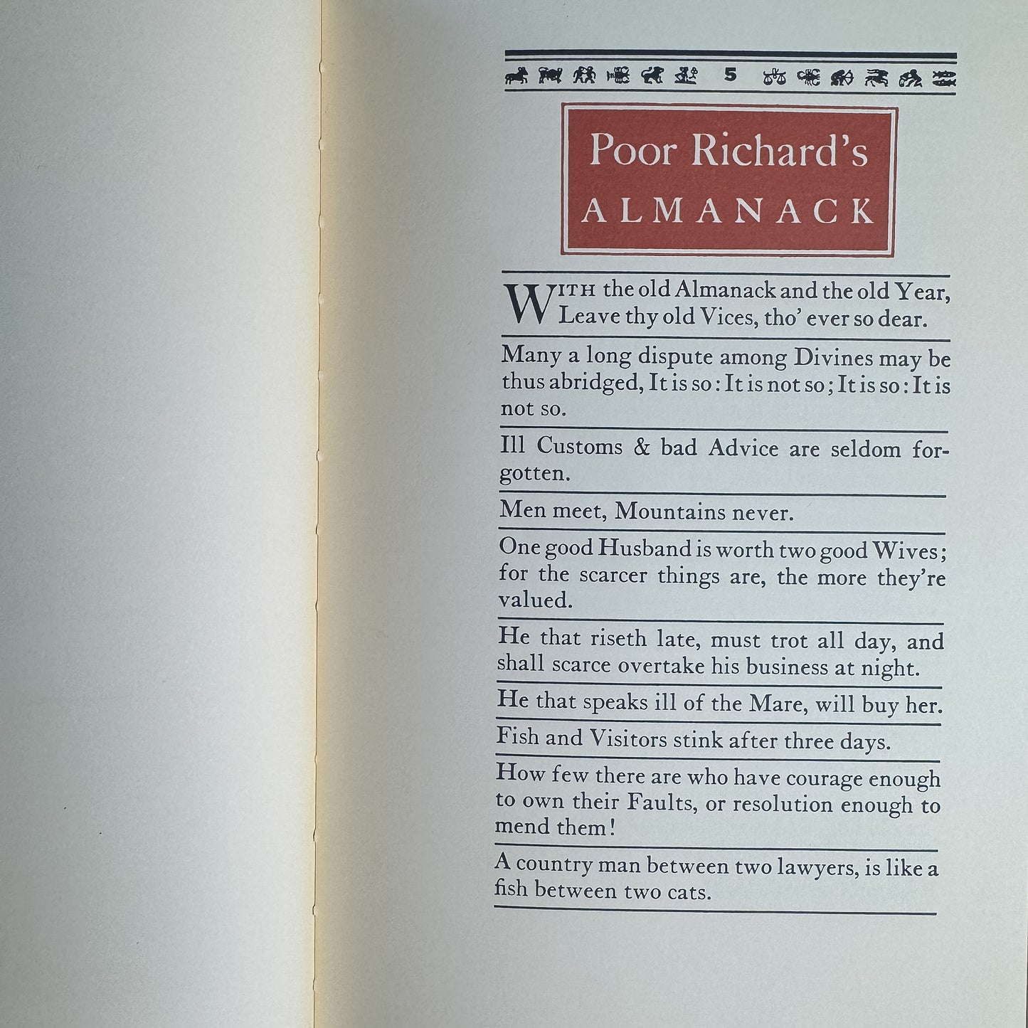Poor Richard's Almanack, Benjamin Franklin, Peter Pauper Press Edition