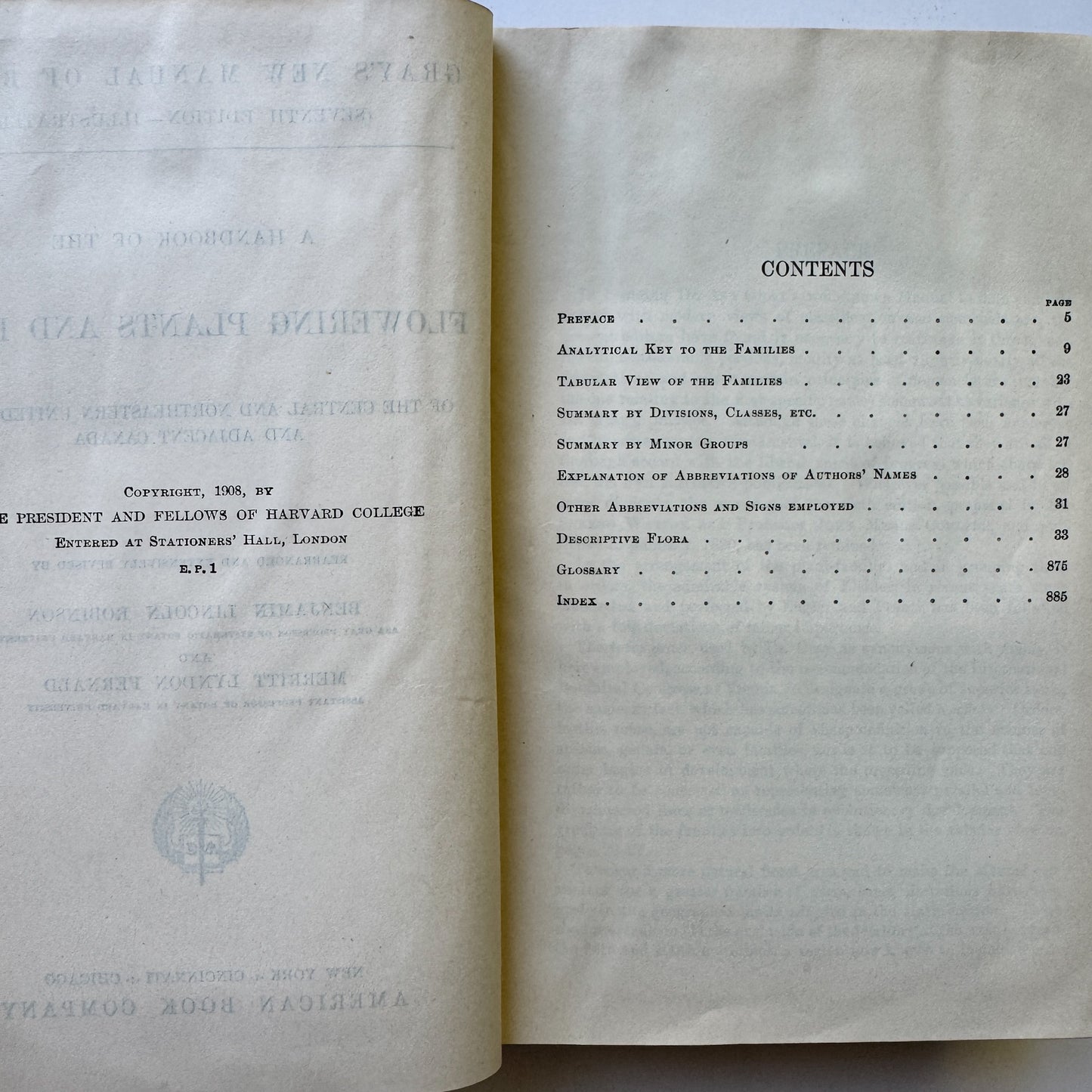Gray's New Manual of Botany, Seventh Edition, 1908, Hardcover