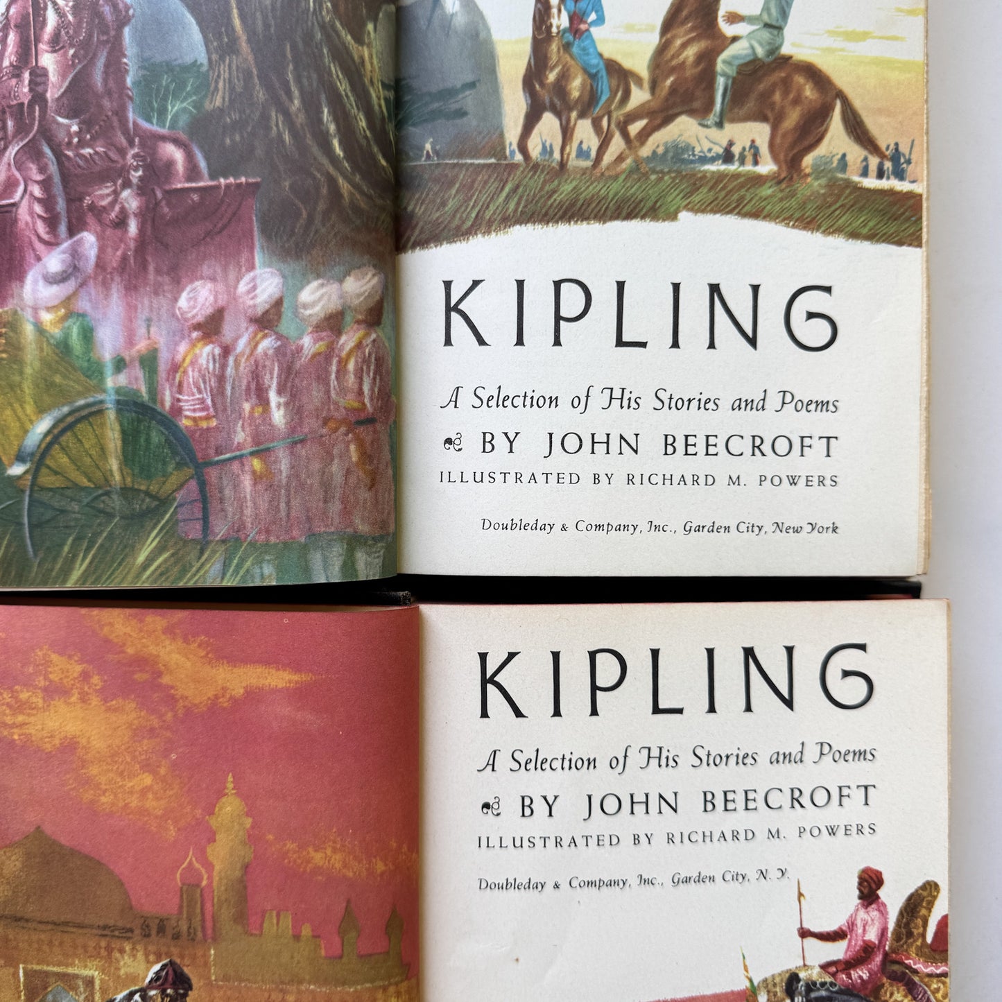 Kipling: A Selection of His Stories and Poems Two Volume Hardcover Set 1956