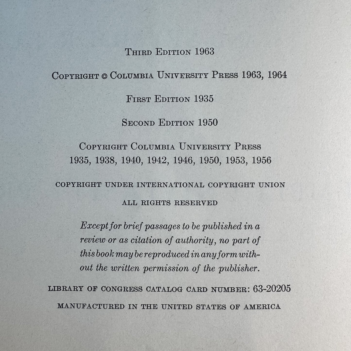The Columbia Encyclopedia, Third Edition, William Bridgewater and Seymour Kurtz, 1963