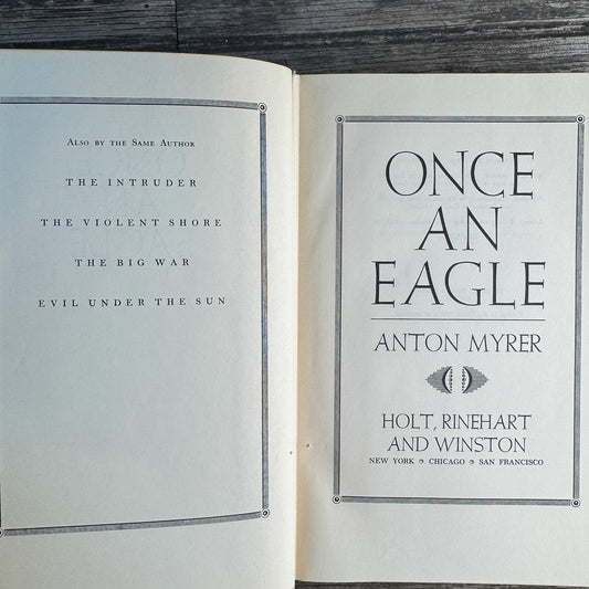 Once an Eagle, Anton Myrer, 1968 First Edition