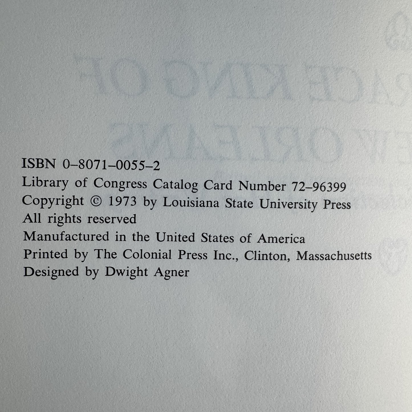 Grace King of New Orleans: A Selection of Her Writings, edited by Robert Bush, 1973