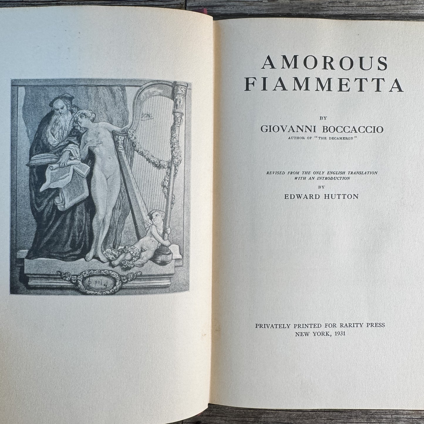 Amorous Fiammetta, Giovanni Boccaccio, 1931 Rarity Press Edition
