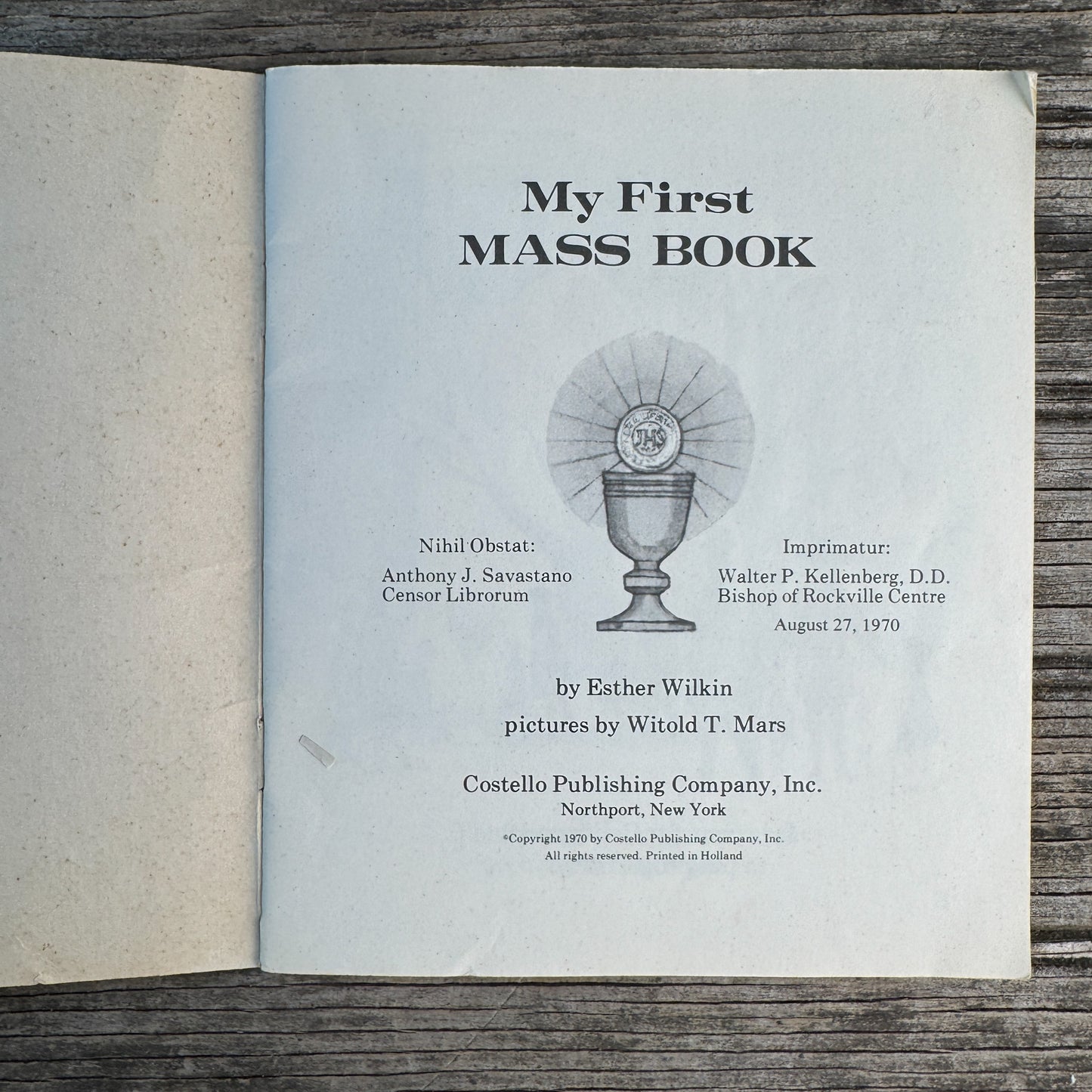 My First Mass Book, Esther Wilkin, 1970