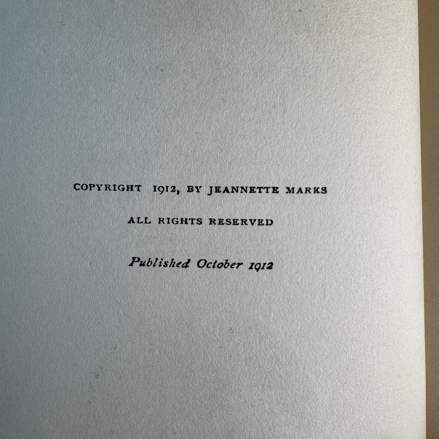 Gallant Little Wales, Jeannette Marks, 1912