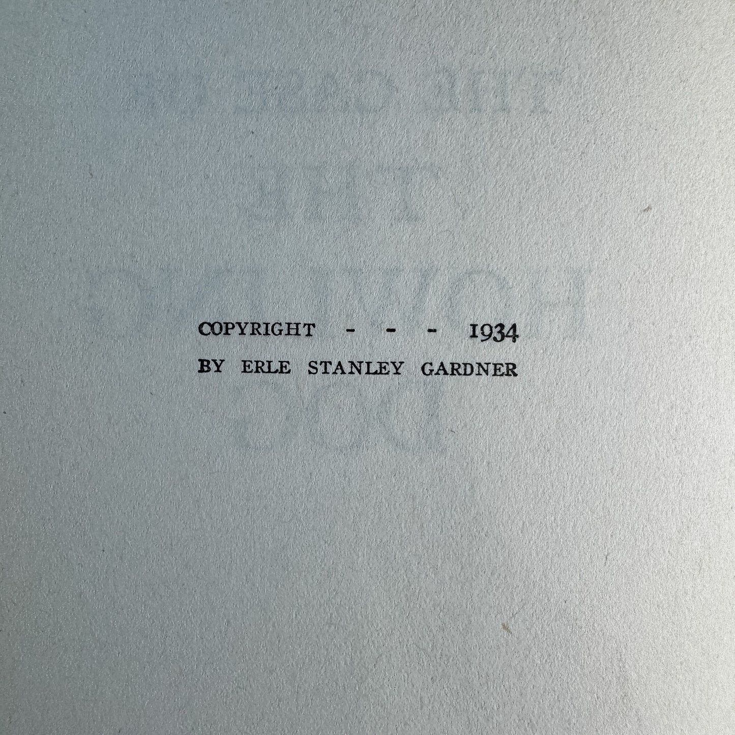 The Case of the Howling Dog, Erle Stanley Gardner, 1934