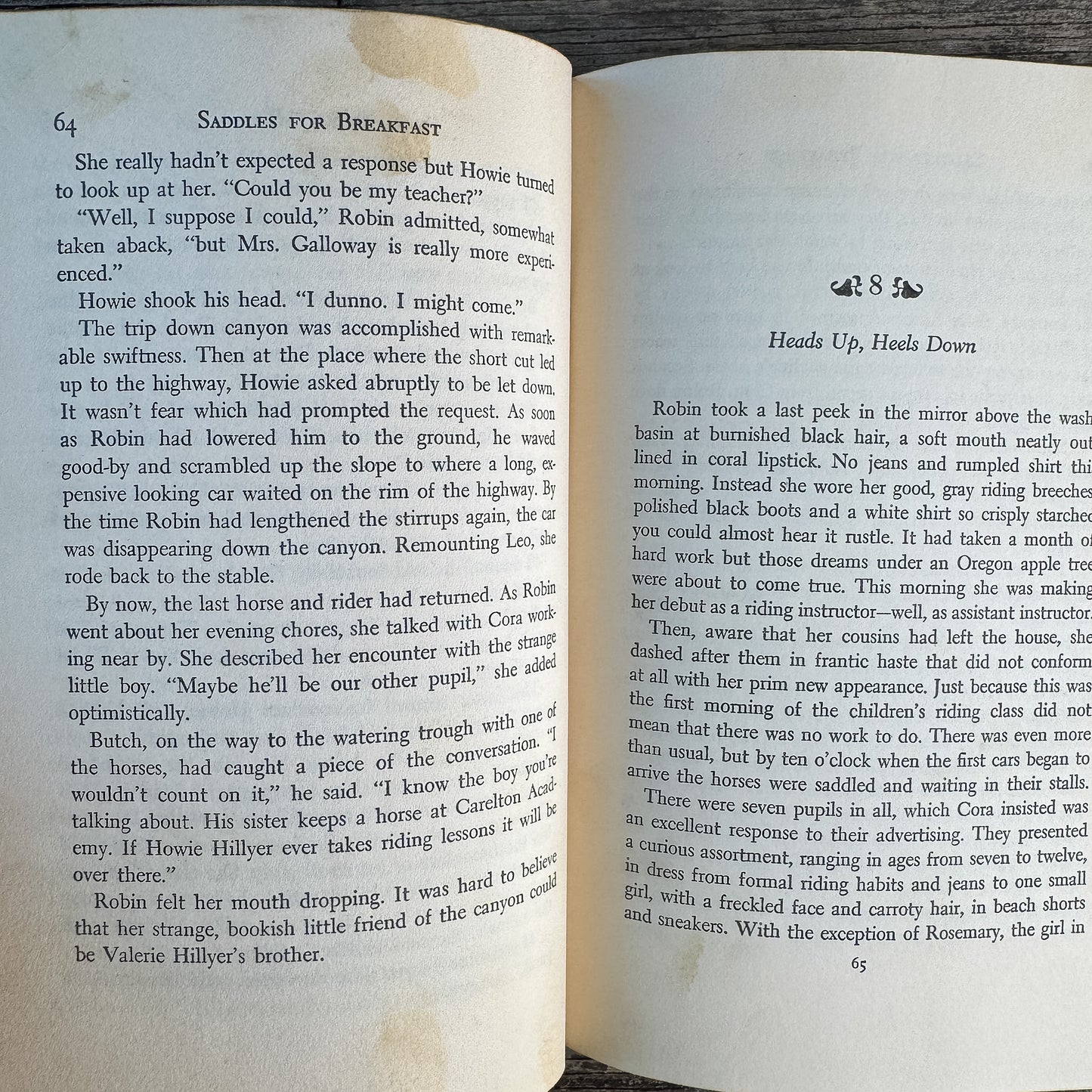 Saddles for Breakfast, Janet Randall, 1961 Horse Story