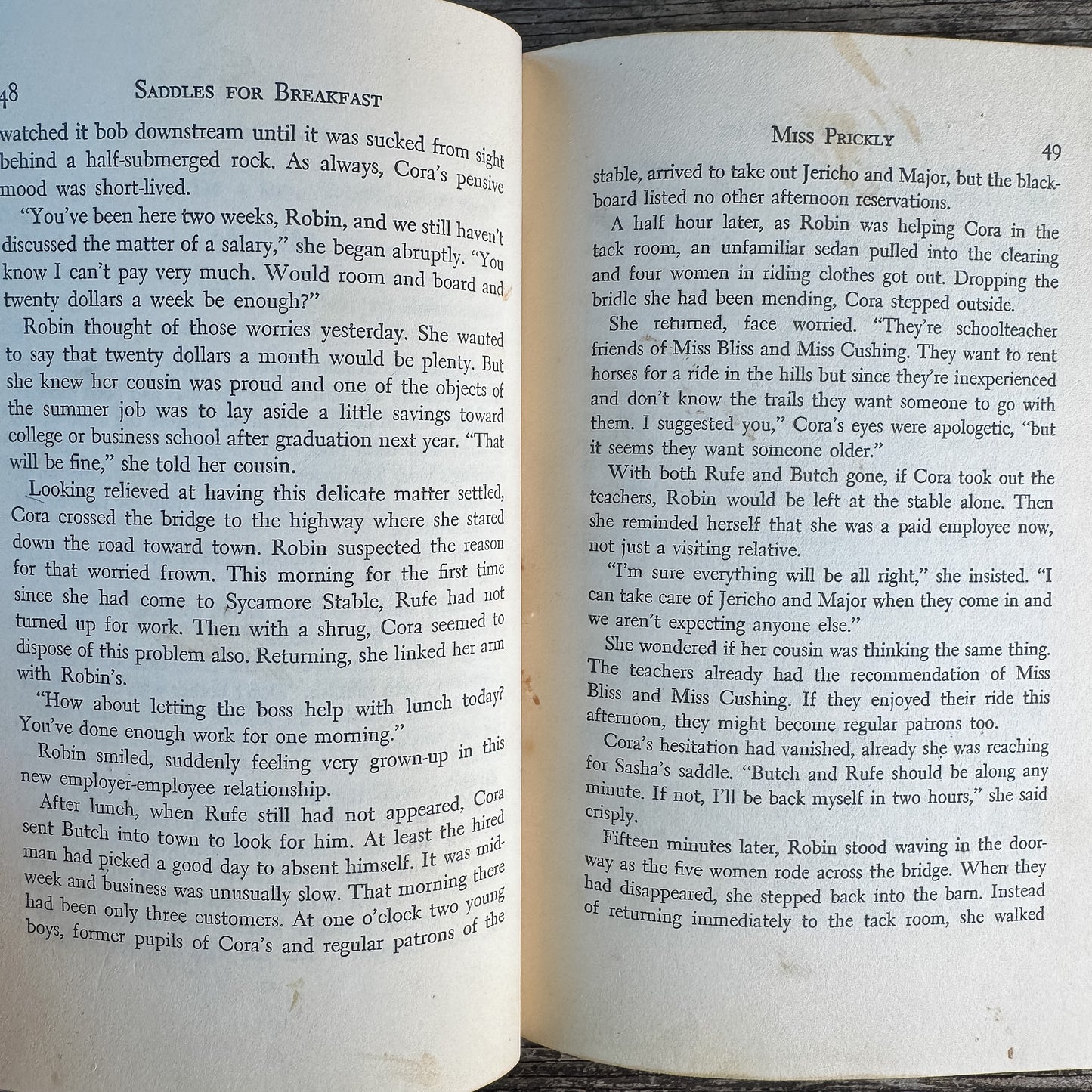 Saddles for Breakfast, Janet Randall, 1961 Horse Story