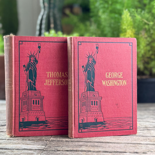 The Life of George Washington & The Life of Thomas Jefferson, Historic Americans Series Set, 1913