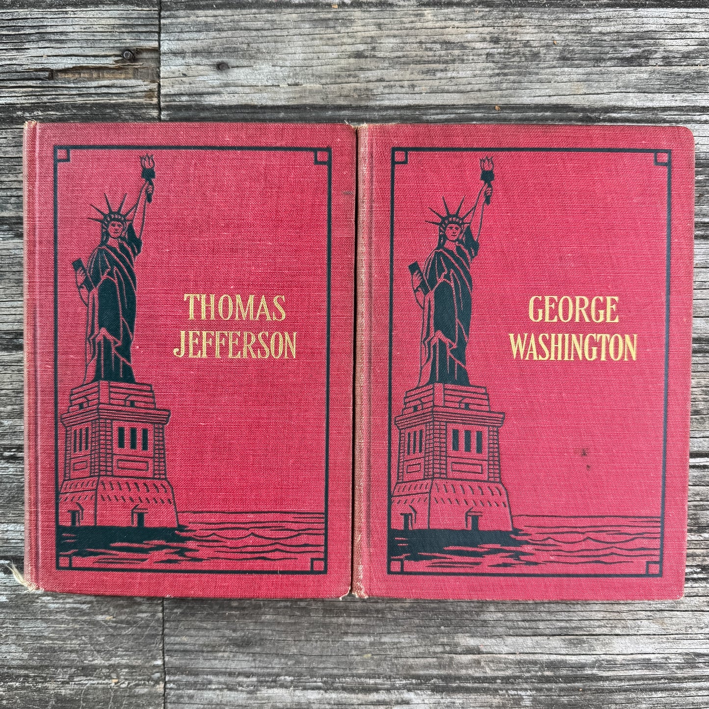 The Life of George Washington & The Life of Thomas Jefferson, Historic Americans Series Set, 1913