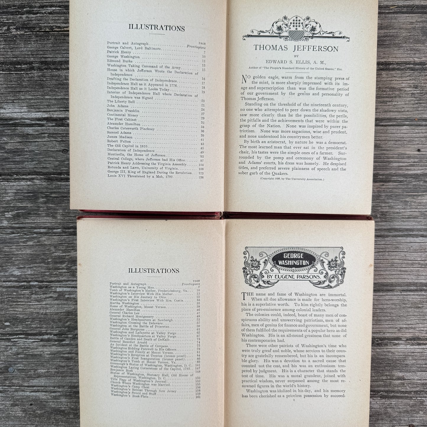 The Life of George Washington & The Life of Thomas Jefferson, Historic Americans Series Set, 1913